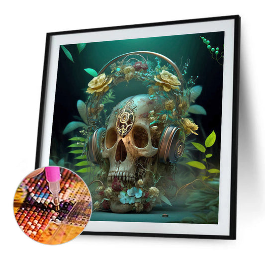 Unique Green Headphones - Full Round Drill Diamond Painting 30*30CM