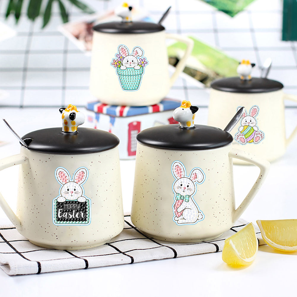 2pcs Diamonds Painting Stickers Kit Easter Style DIY for Kids Adult Gift Rewards