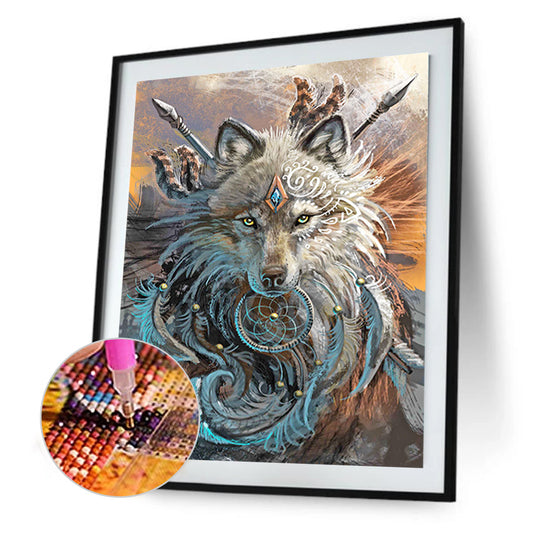 War Wolf - Full Round Drill Diamond Painting 30*40CM