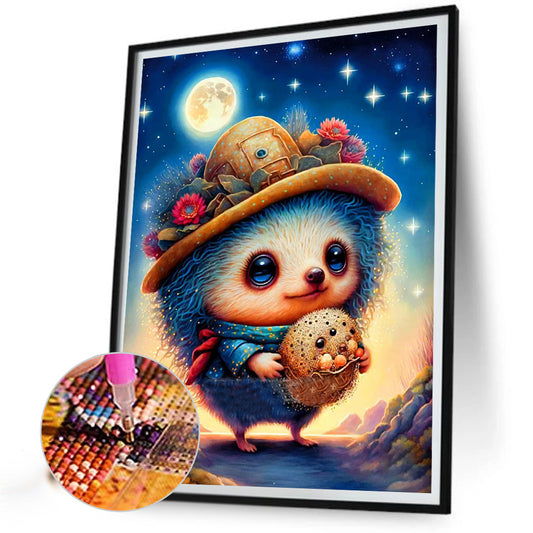 The Magical Journey Of Cats And Hedgehogs - Full Round Drill Diamond Painting 30*40CM