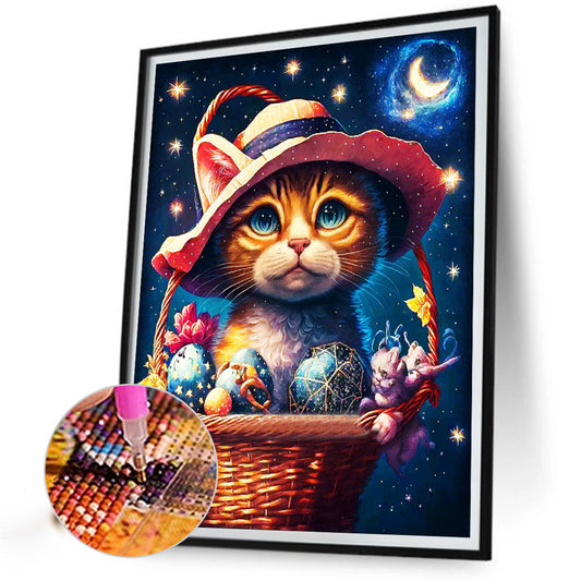 The Magical Journey Of Cats And Hedgehogs - Full Round Drill Diamond Painting 30*40CM