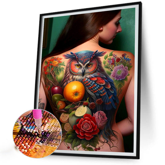 Personality Girl Back - Full Round Drill Diamond Painting 30*40CM