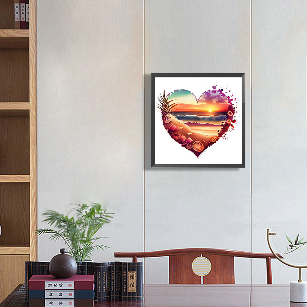 Love Beach - Full Round Drill Diamond Painting 30*30CM