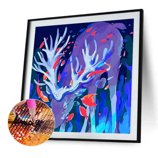 Ink Elk - Full Round Drill Diamond Painting 30*30CM
