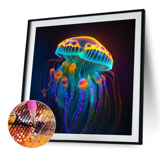 Glow Jellyfish - Full Round Drill Diamond Painting 30*30CM