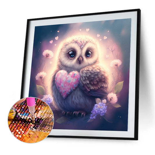 Little Owl - Full Round Drill Diamond Painting 30*30CM