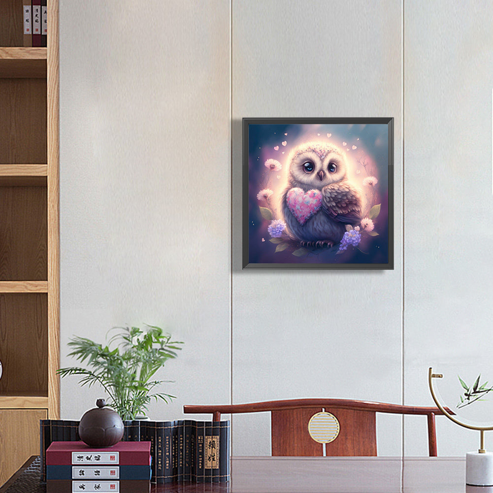 Little Owl - Full Round Drill Diamond Painting 30*30CM