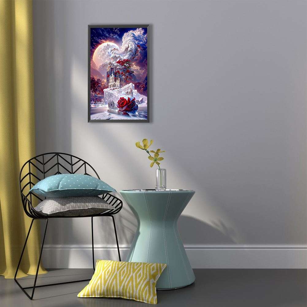 Dream Garden Castle - Full Round Drill Diamond Painting 40*60CM