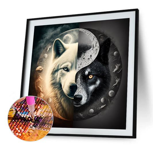 Tai Chi Wolf Painting - Full Square Drill Diamond Painting 30*30CM
