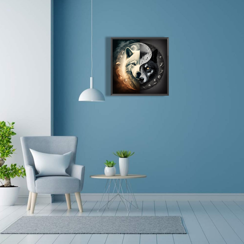 Tai Chi Wolf Painting - Full Square Drill Diamond Painting 30*30CM