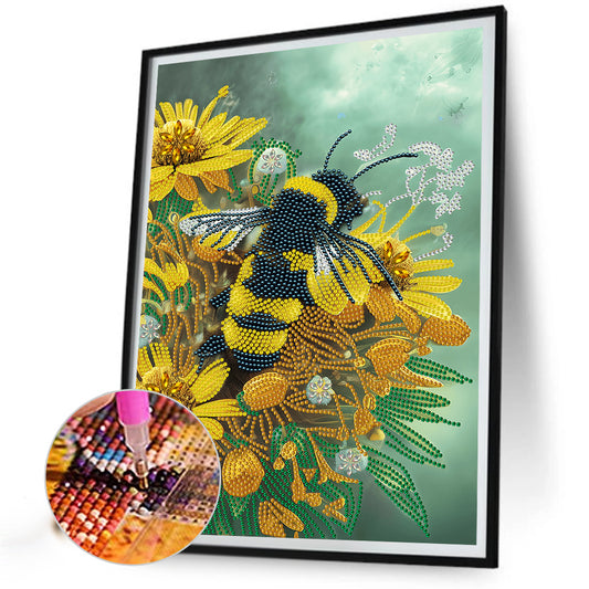 Bee - Full Round Drill Diamond Painting 30*40CM