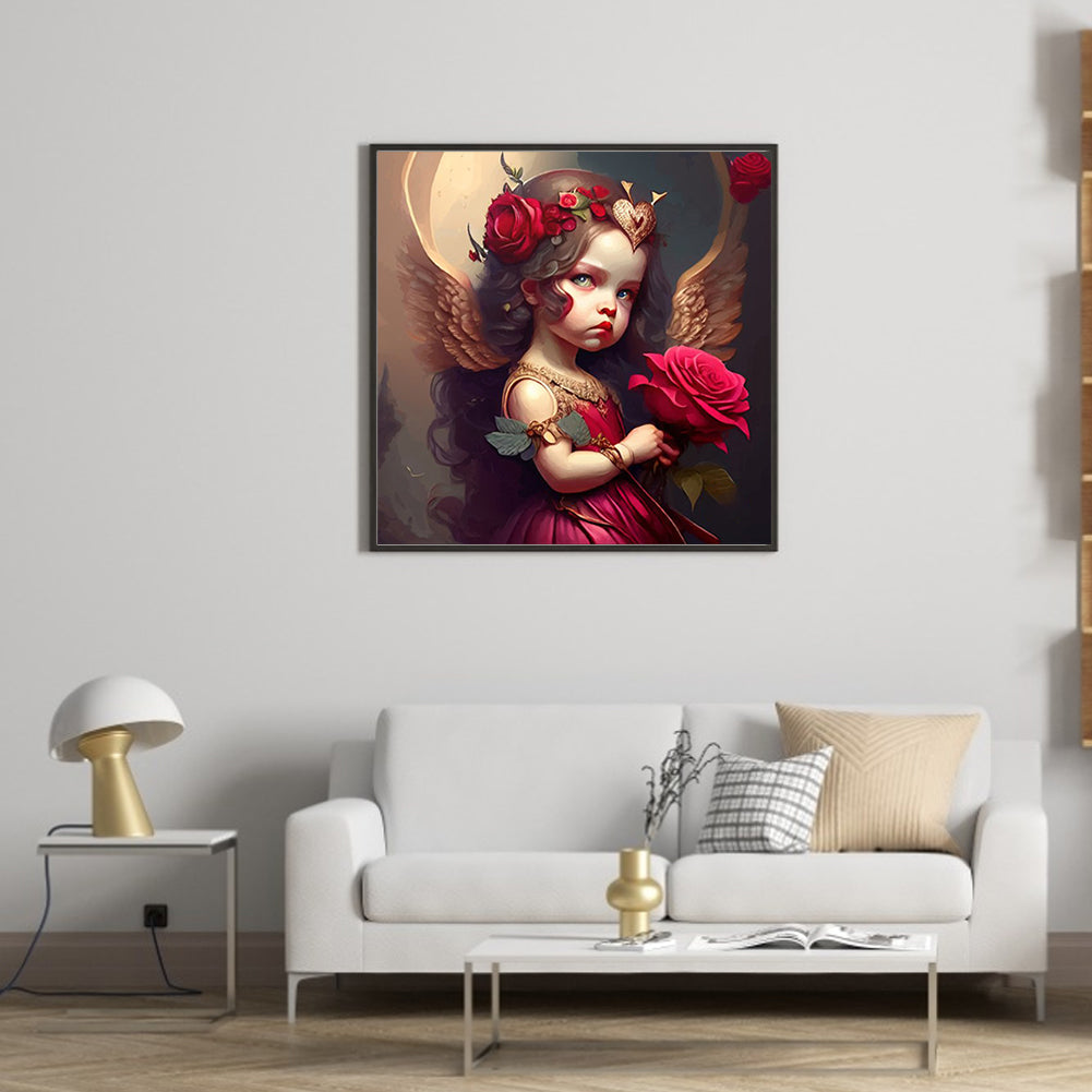 Rose Warrior Girl - Full Round Drill Diamond Painting 30*30CM