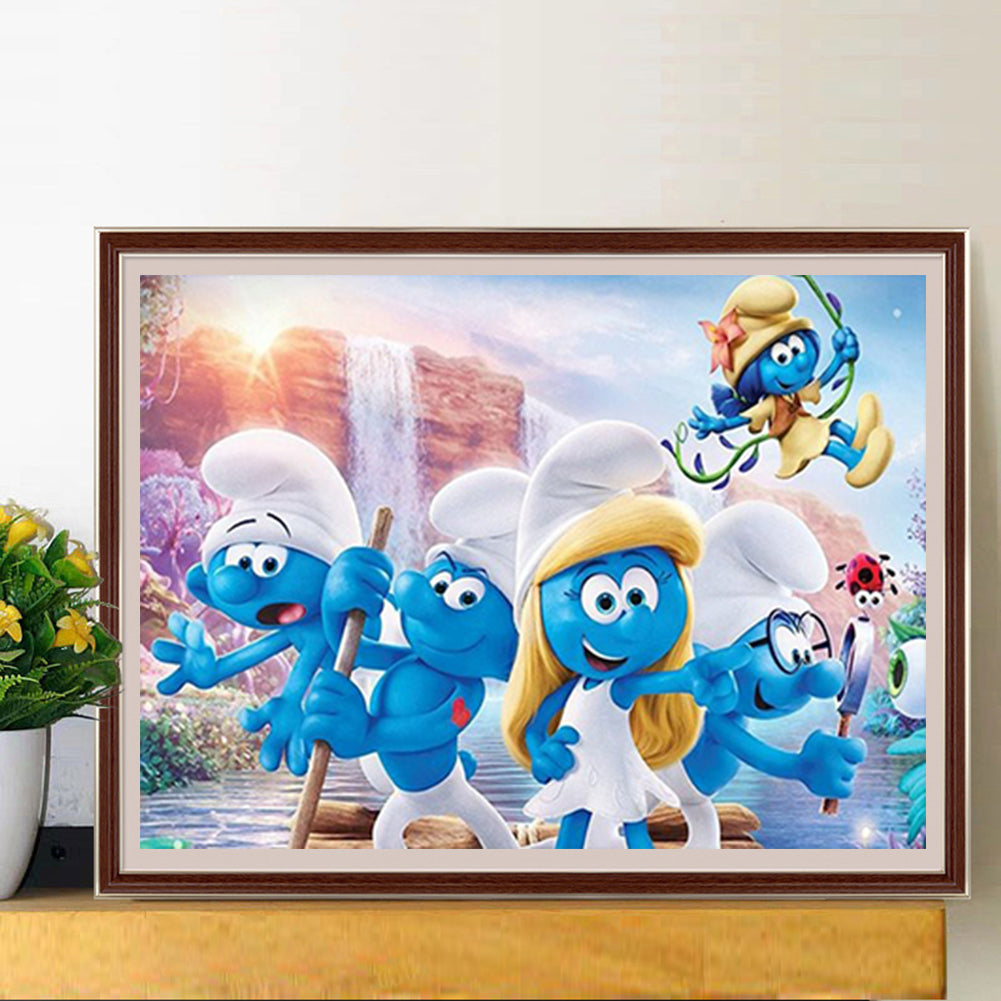 The Smurfs - Full Round Drill Diamond Painting 40*30CM