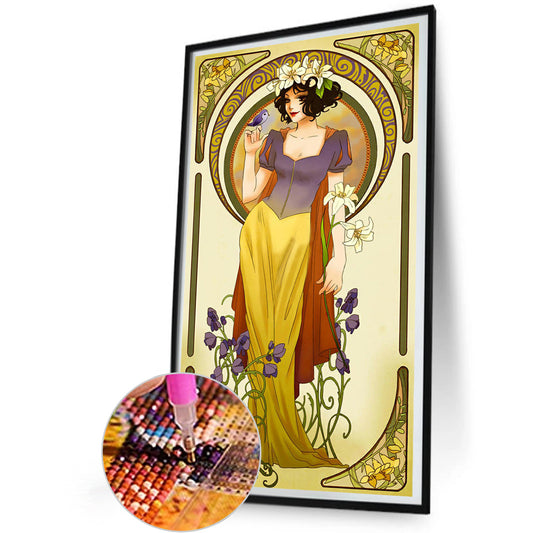 Snow White 30*50cm(canvas) full round drill diamond painting