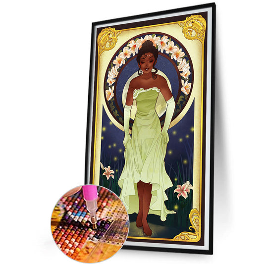Princess Tiana - Full Round Drill Diamond Painting 30*50CM