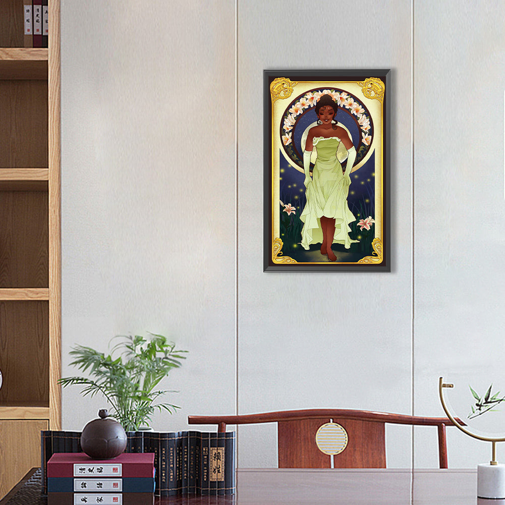 Princess Tiana - Full Round Drill Diamond Painting 30*50CM