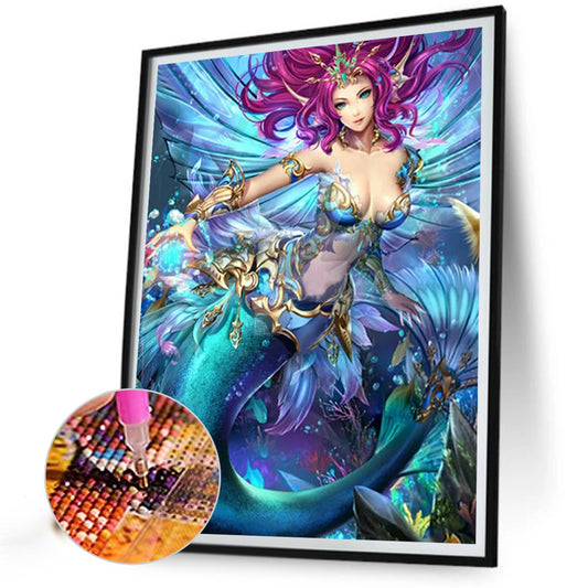 Mermaid - Full Round Drill Diamond Painting 30*40CM
