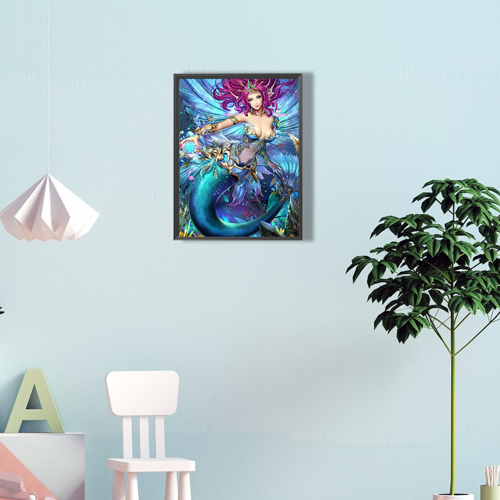 Mermaid - Full Round Drill Diamond Painting 30*40CM