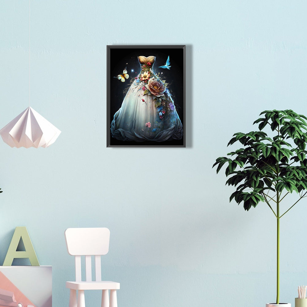 Dream Wedding Dress - Full Round Drill Diamond Painting 30*40CM