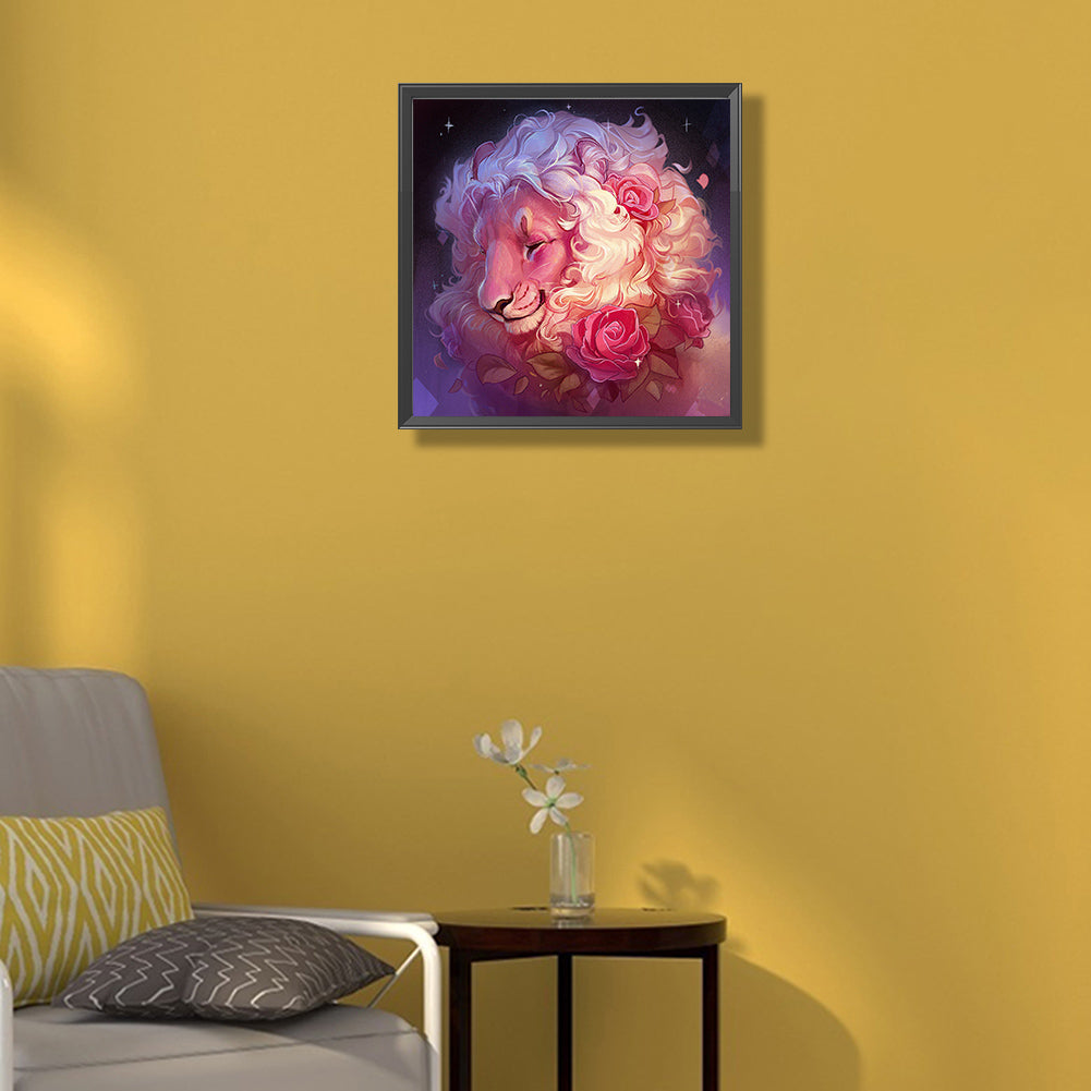Rose Lion 40*40Ccm(canvas) full round drill diamond painting