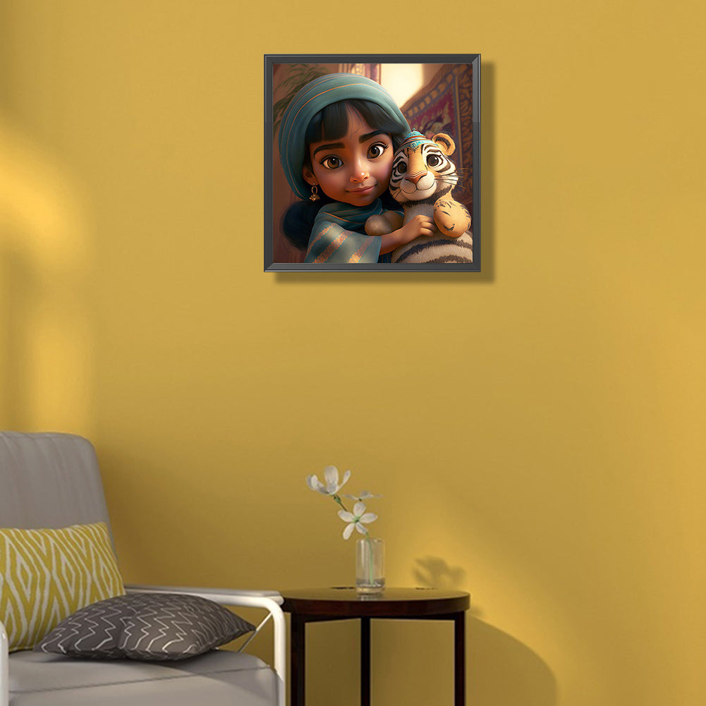 Princess Jasmine Cartoon Version - Full Round Drill Diamond Painting 30*30CM