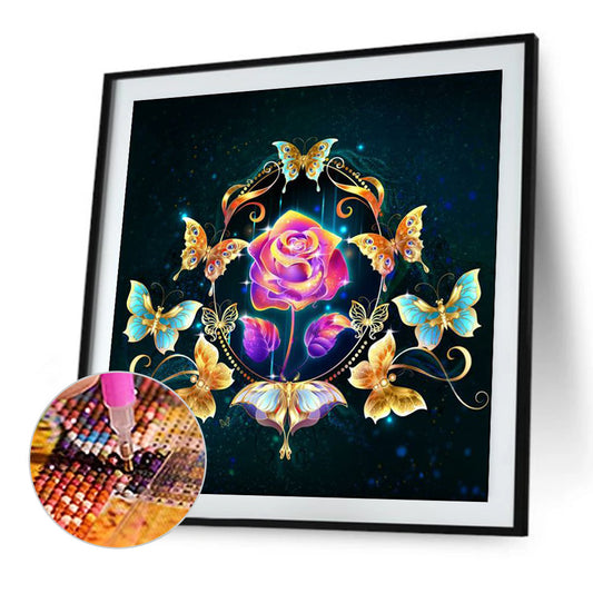 Pansies - Full Round Drill Diamond Painting 30*30CM