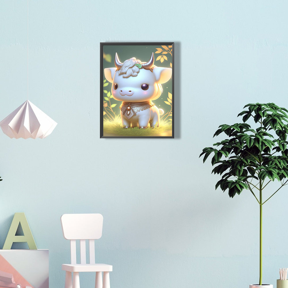 Little White Dragon-O630*40cm(canvas) full-round drill diamond painting