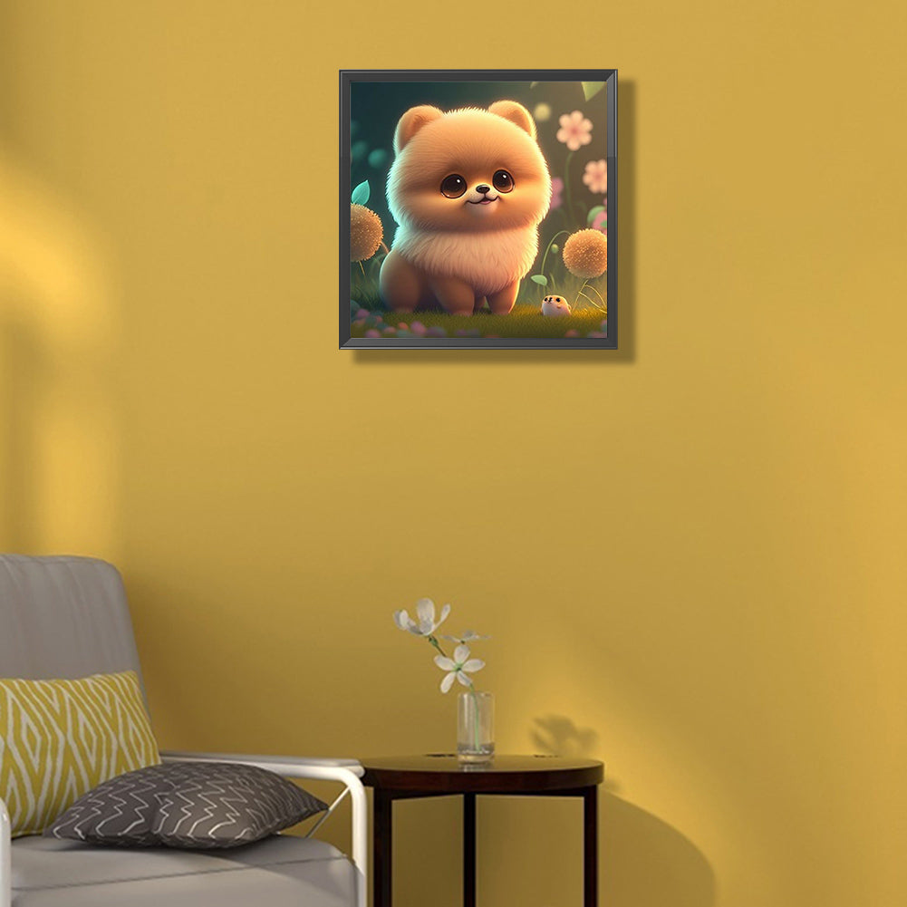 Soft Puppy - Full Round Drill Diamond Painting 30*30CM