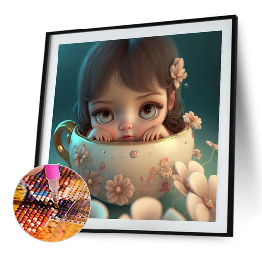 Big Eyes Baby - Full Round Drill Diamond Painting 30*30CM