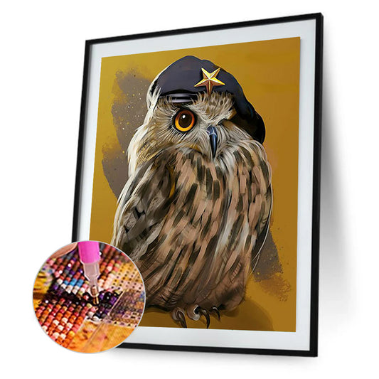 Owl 30*40Ccm(canvas) full round drill diamond painting