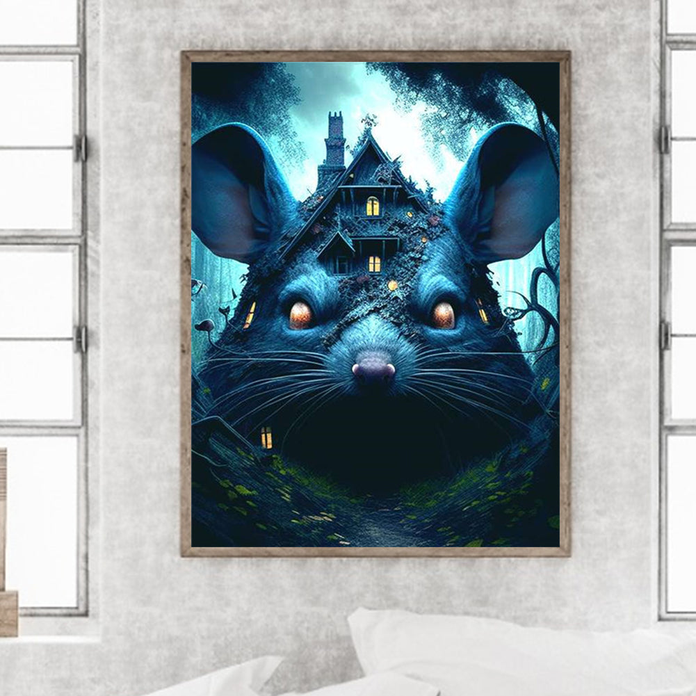 Animal Haunted House - Rat - Full Square Drill Diamond Painting 30*40CM