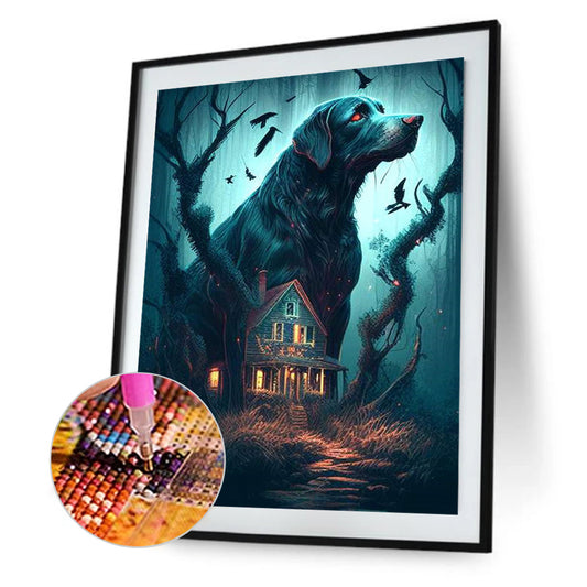 Animal Haunted House - Dog - Full Square Drill Diamond Painting 30*40CM