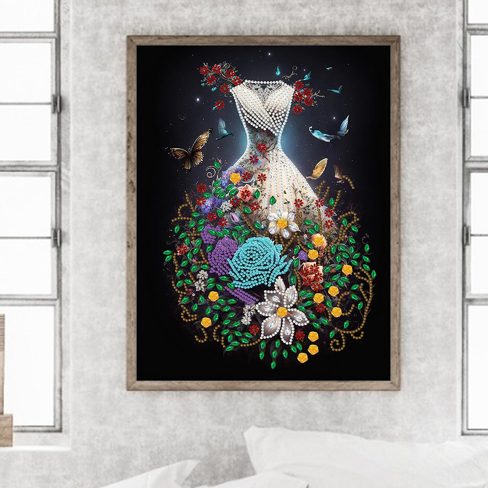 Dream Wedding Dress - Special Shaped Drill Diamond Painting 30*40CM