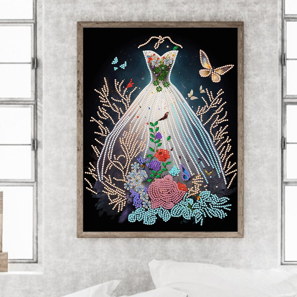 Dream Wedding Dress - Special Shaped Drill Diamond Painting 30*40CM
