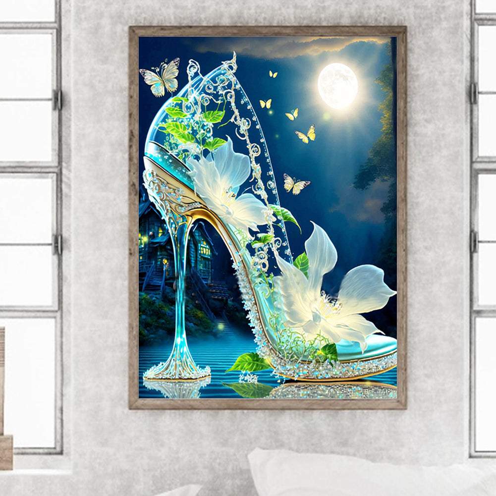 Fantasy Colorful High Heels 30*40Ccm(canvas) full round drill diamond painting