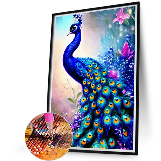 Peacock - Full Round Drill Diamond Painting 45*60CM