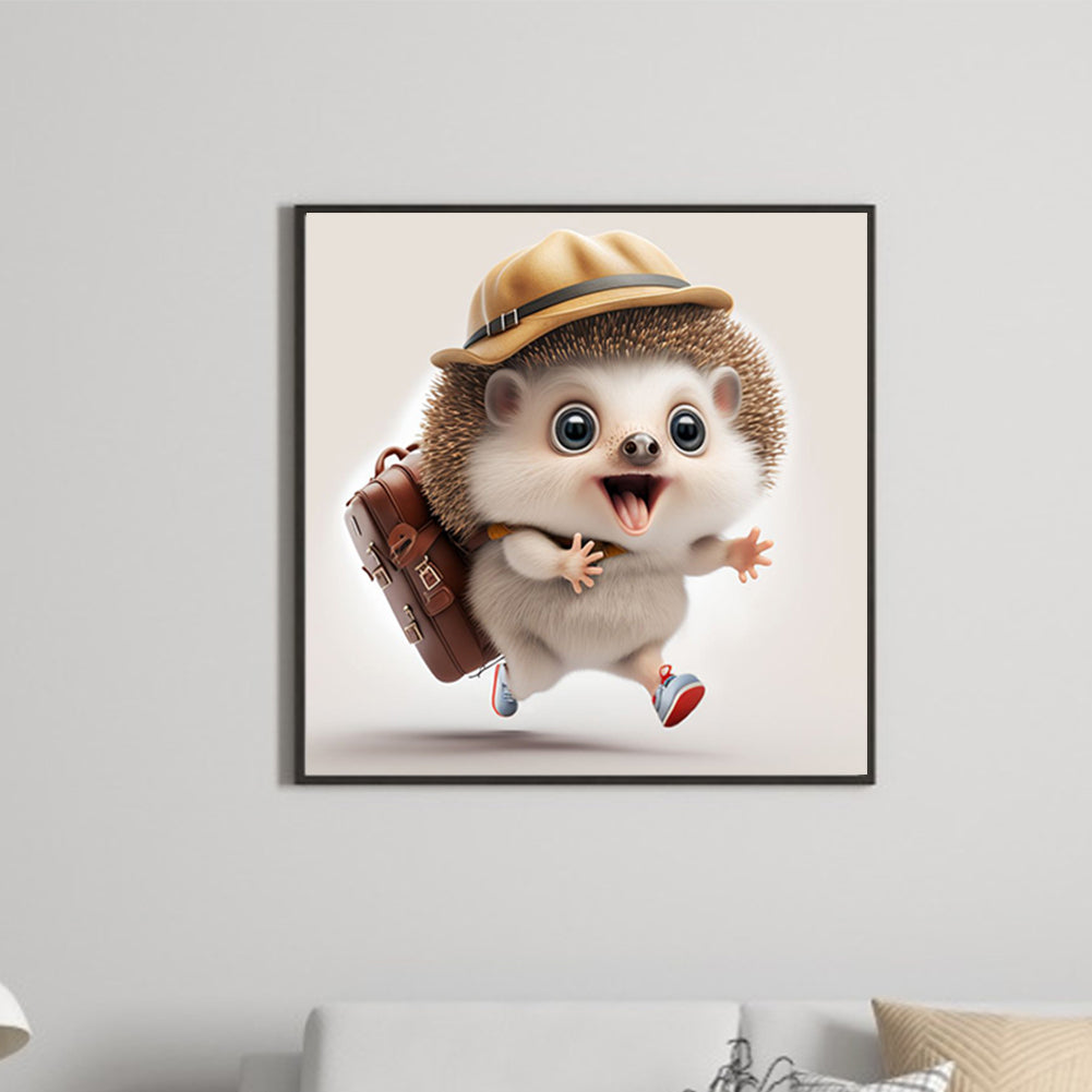 Overjoyed Little Hedgehog-O630*30cm(canvas) full-round drill diamond painting