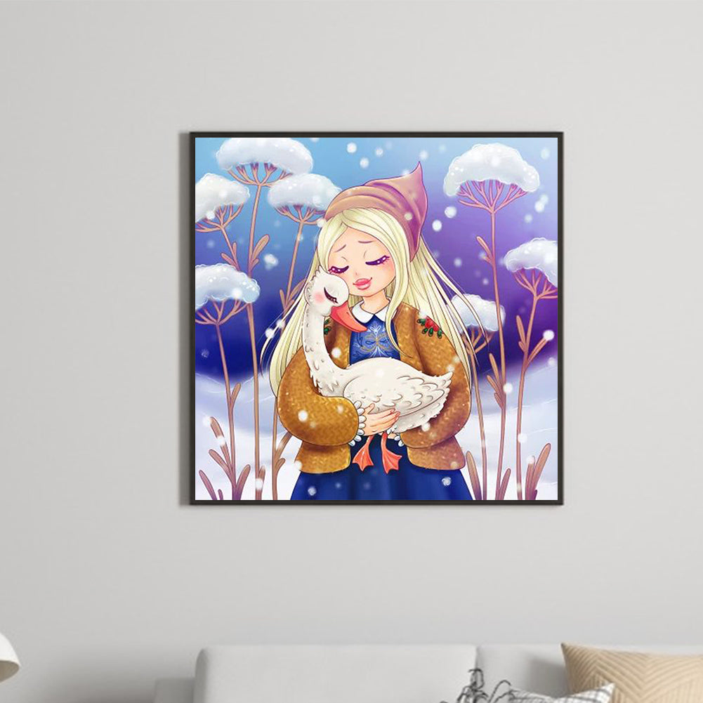 Snow Woman 40*40Ccm(canvas) full round drill diamond painting