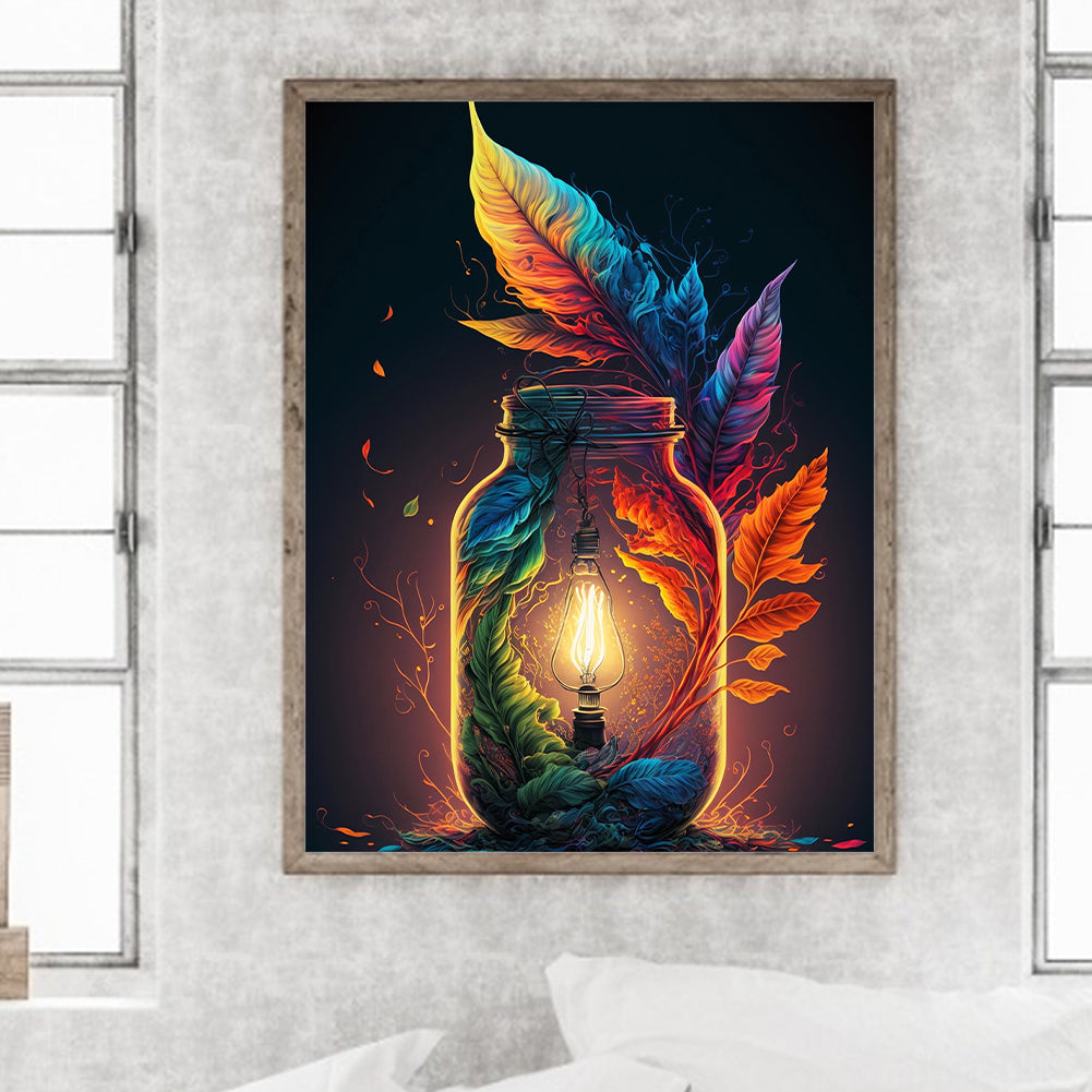 Life And Light In A Bottle-O630*40cm(canvas) full-round drill diamond painting