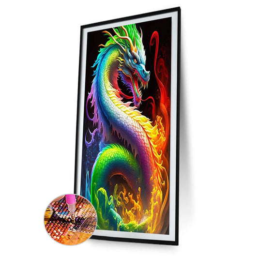 Colorful Dragon-O640*70cm(canvas) full-round drill diamond painting