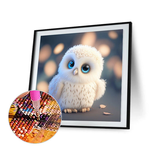 Leading White Owl 30*30Ccm(canvas) full round drill diamond painting