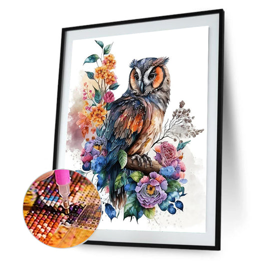 Owl 30*40Ccm(canvas) full round drill diamond painting