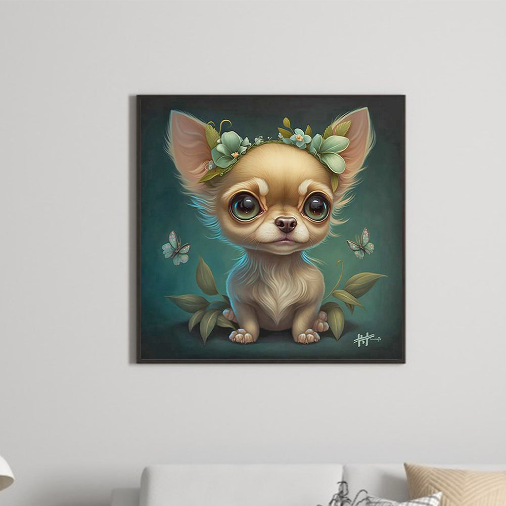 Cute Puppy - Full Round Drill Diamond Painting 30*30CM