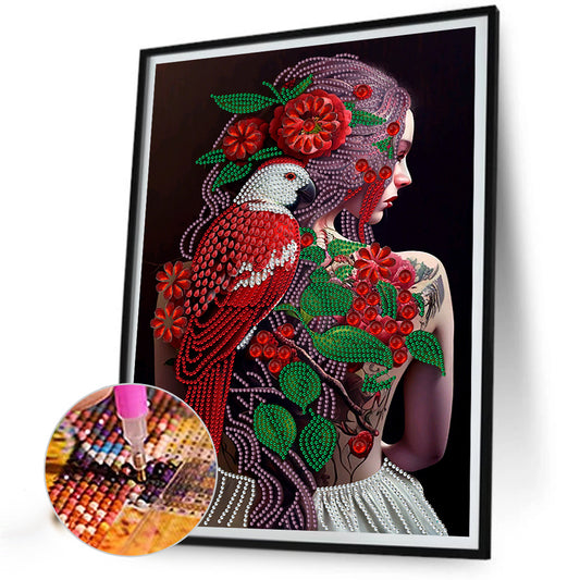 Personality Girl Back - Special Shaped Drill Diamond Painting 30*40CM