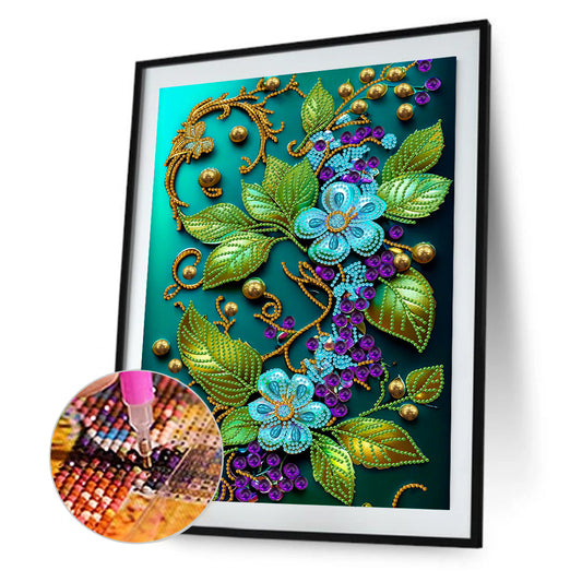 Jewelry Flower - Special Shaped Drill Diamond Painting 30*40CM