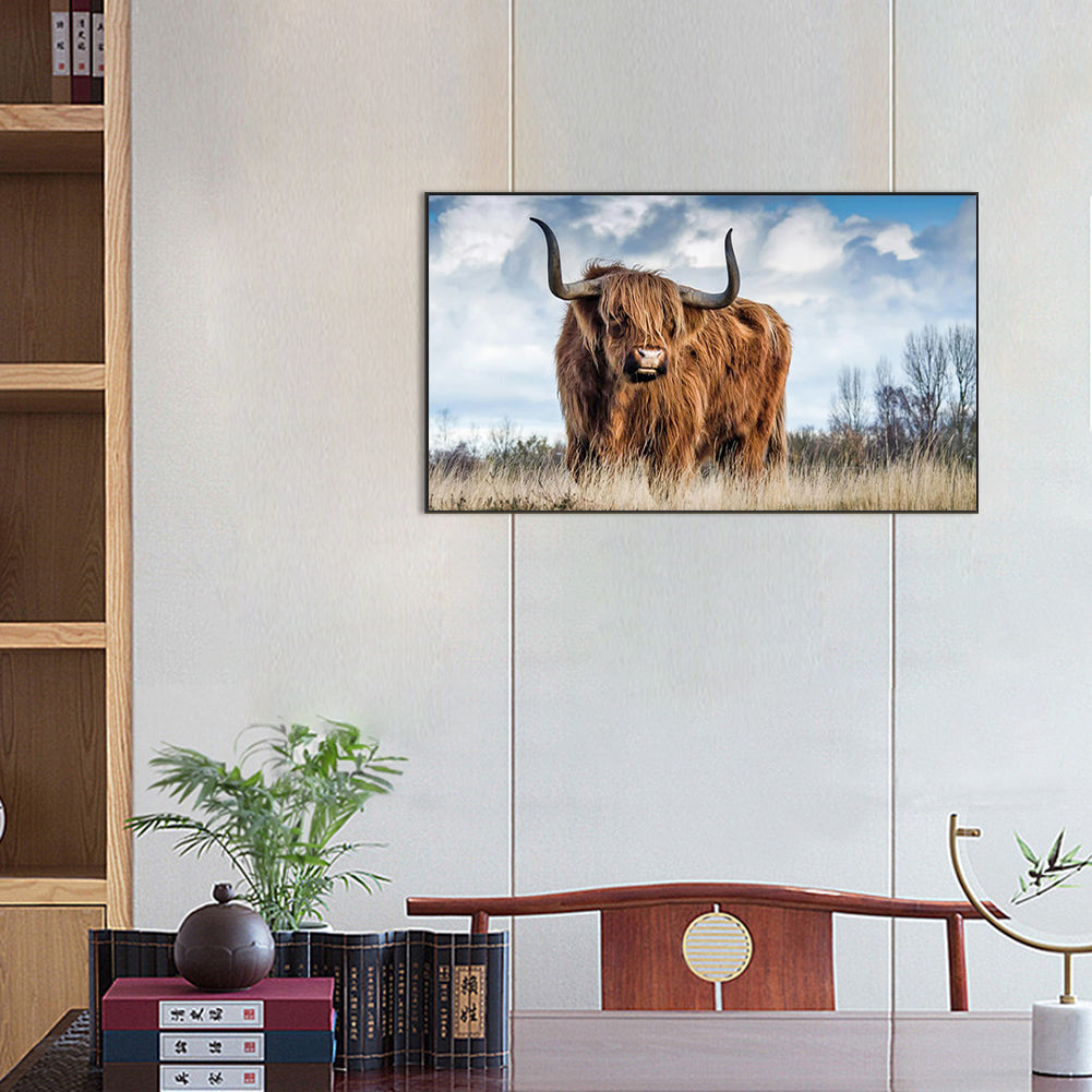 Highland Yak - Full Round Drill Diamond Painting 70*40CM