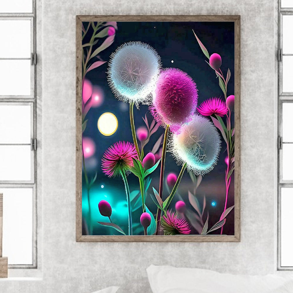 Dandelion - Full Round Drill Diamond Painting 30*40CM