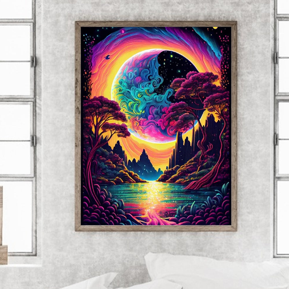 Color Fantasy Mountain Forest - Full Square Drill Diamond Painting 40*50CM