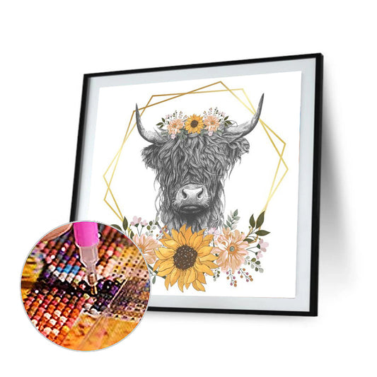 A Cow Sticking - Full Round Drill Diamond Painting 30*30CM