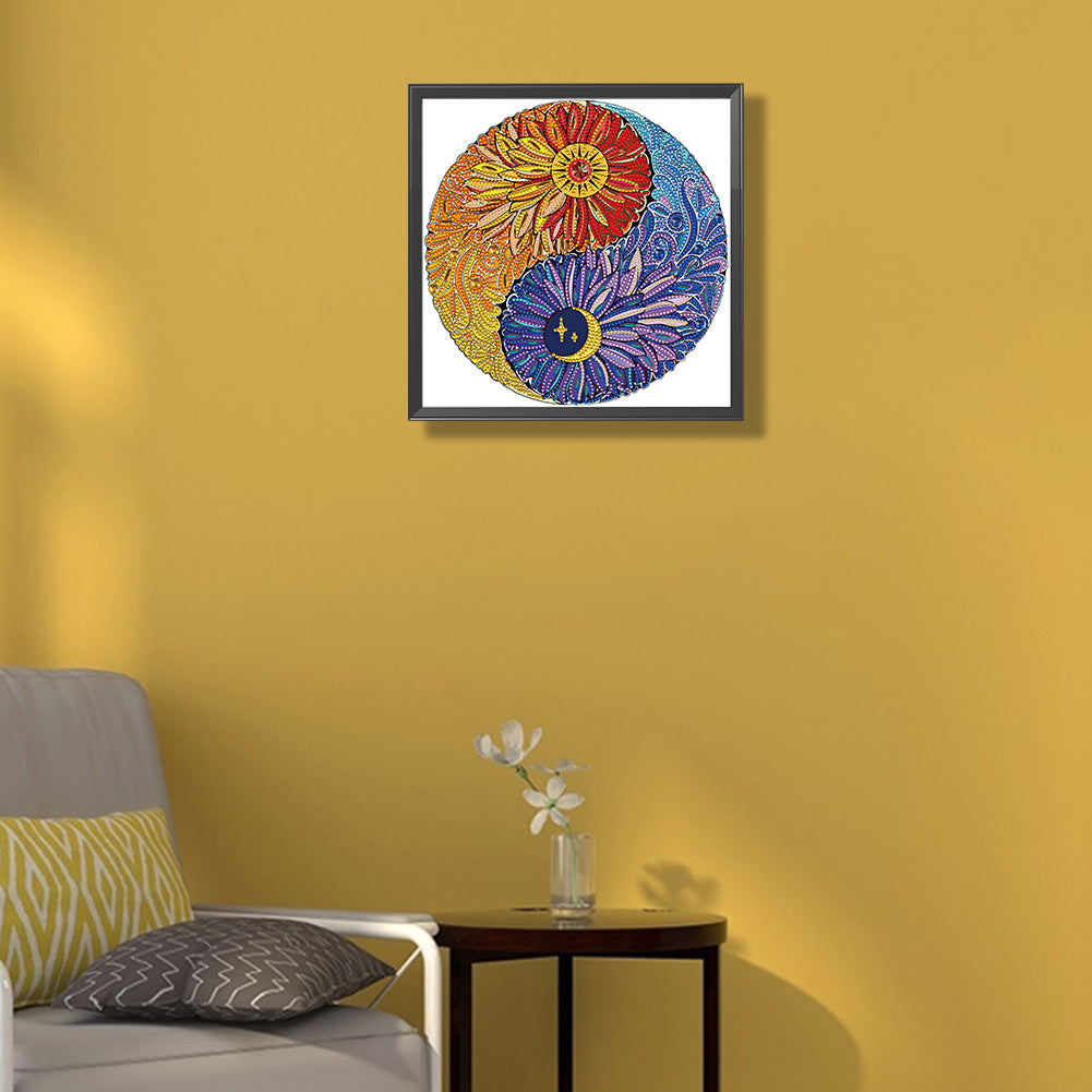 Diurnal Flower Ornament - Special Shaped Drill Diamond Painting 30*30CM